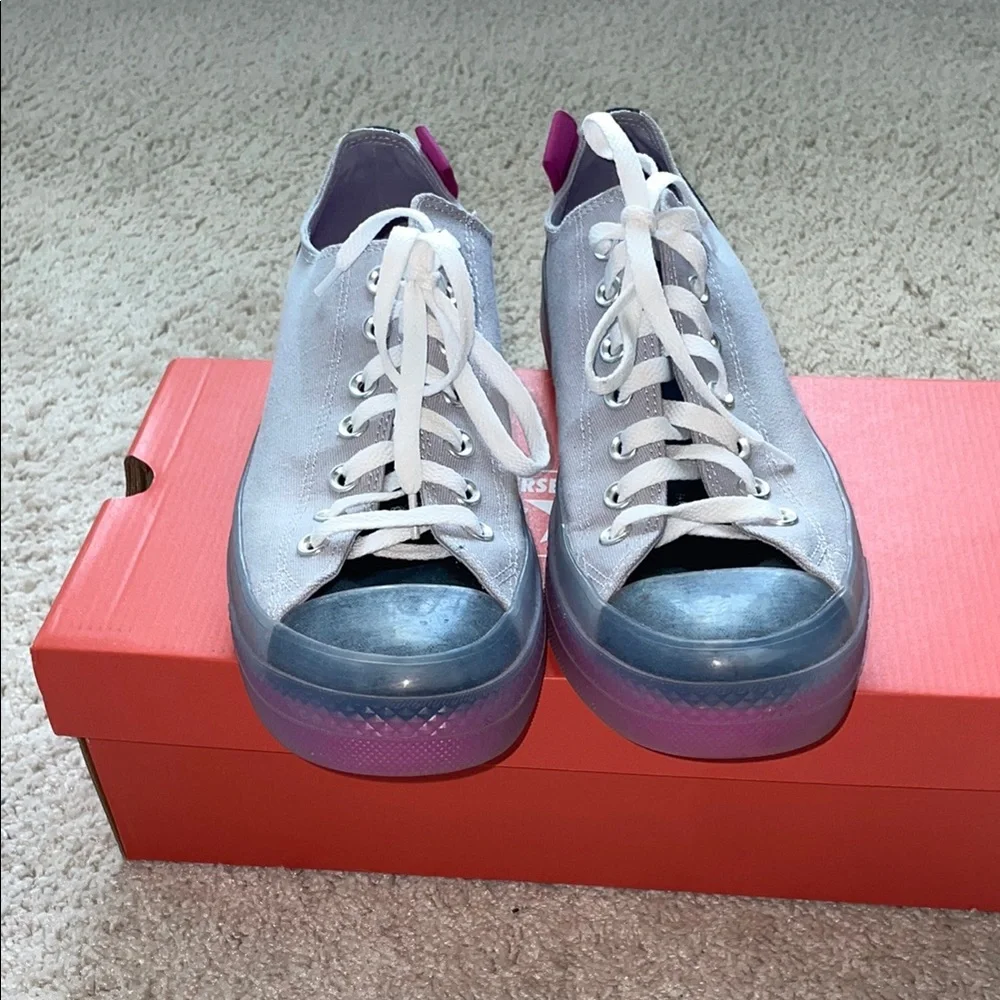 Converse Purple and White Gradient Sneakers - Picture 3 of 5